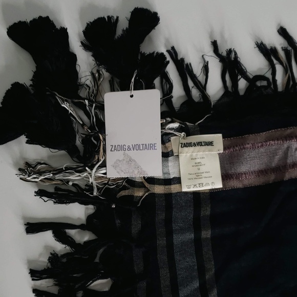 ** SOLD **  Zadig & Voltaire Blanket Scarf - Picture 5 of 6